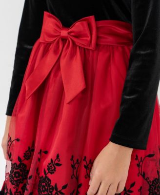 Girls' 7-16 Long-Sleeve Dress and Mini Handbag, 2-Piece Set