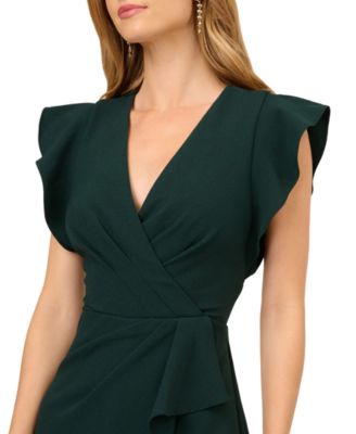 Women's Crepe Overlay V-Neck Jumpsuit