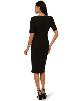 Women's Mini Bow-Front Spring Sheath Dress