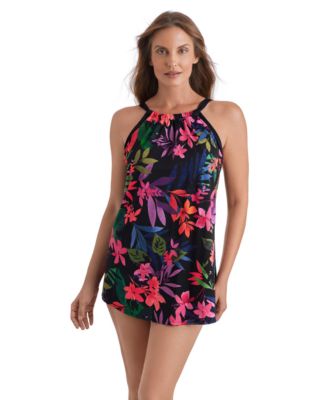 ShapeSolver Sport by Mimi Flamingo - Women's Halter Neck Swimdress