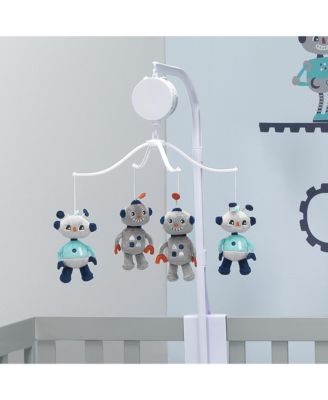 Robbie Robot Musical Baby Crib Mobile Soother Toy - Gray