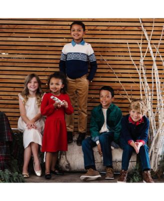 Baby Girls Organic Long Sleeve Balloon Sleeve Sweater Dress