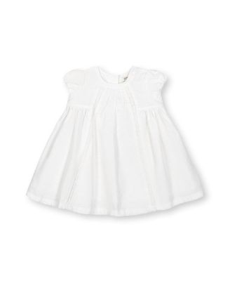 Baby Short Sleeve Special Occasion Linen Pintuck Dress