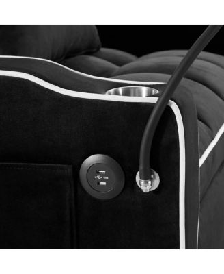 3-in-1 Sleeper Chair Bed – Convertible Recliner Sofa with USB-C Port, Phone Mount & Cup Holder for Small Spaces