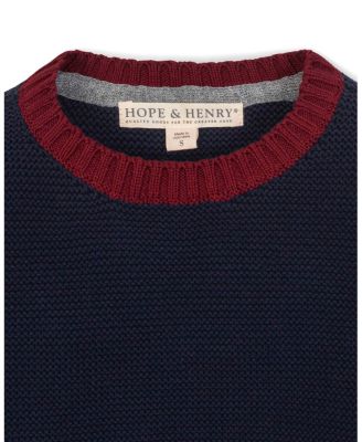 Little and Big Boys' Organic Long Sleeve Crewneck Pullover Sweater