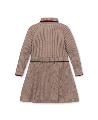 Toddler Girls Organic Half Zip Raglan Sweater Dress