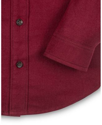 Little and Big Boys' Organic Long Sleeve Flannel Button Down Shirt