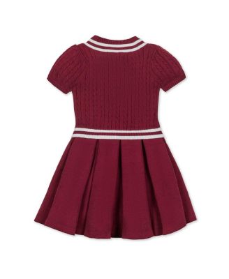 Little and Big Girls' Organic Short Sleeve Cricket Sweater Dress