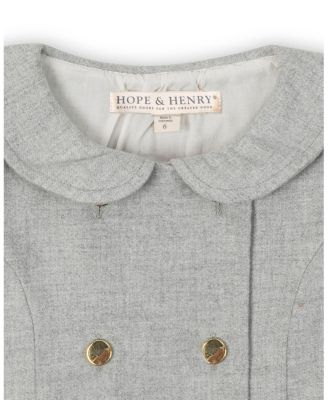 Little and Big Girls' Organic Double Breasted Flannel Dress with Collar