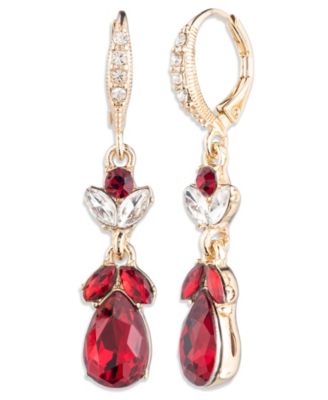Givenchy - Glass Stone Gold-Tone Drama Double Drop Earrings