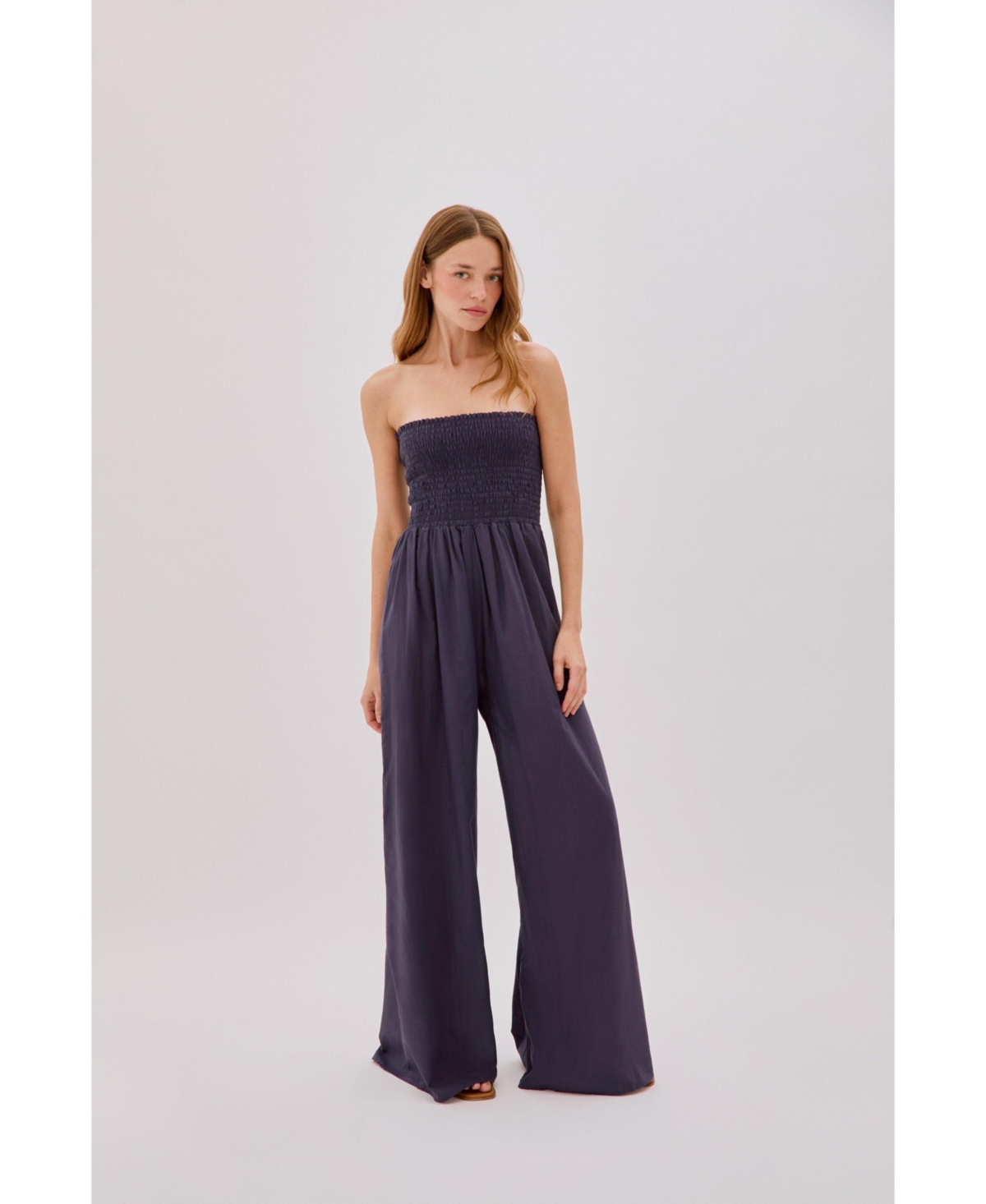 Labeca London Women's Mare Cotton Shirred Jumpsuit