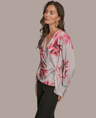 Women's Floral Print Long-Sleeve Top
