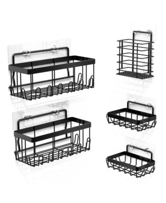 Stainless Steel Self-Draining Heavy-Duty Shower Caddy 5-Pack