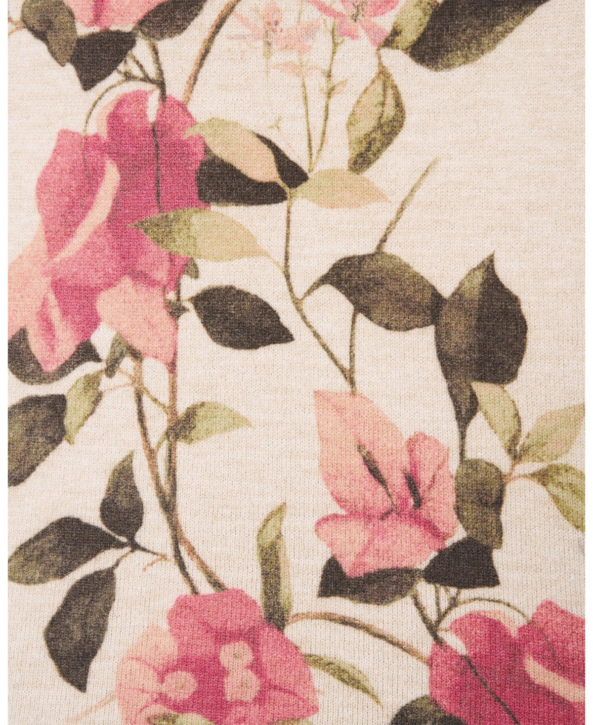 Cable & Gauge Women's Floral Mock Neck Sweater