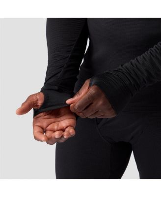 Men's Pines Microgrid Ultra-Lt Baselayer 1/4-Zip Top Lightweight Long Underwear Tops