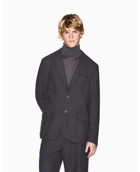 Мужской пиджак A|X Armani Exchange Cozy Lab Wool Pockets Blazer, цвет: Тёмный серый