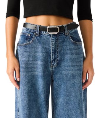 Women's 2 Piece Leopard and Textured Belt