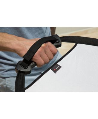 – 30" Collapsible Triangular Reflector with Built-In Handle, Silver/White – Reflector