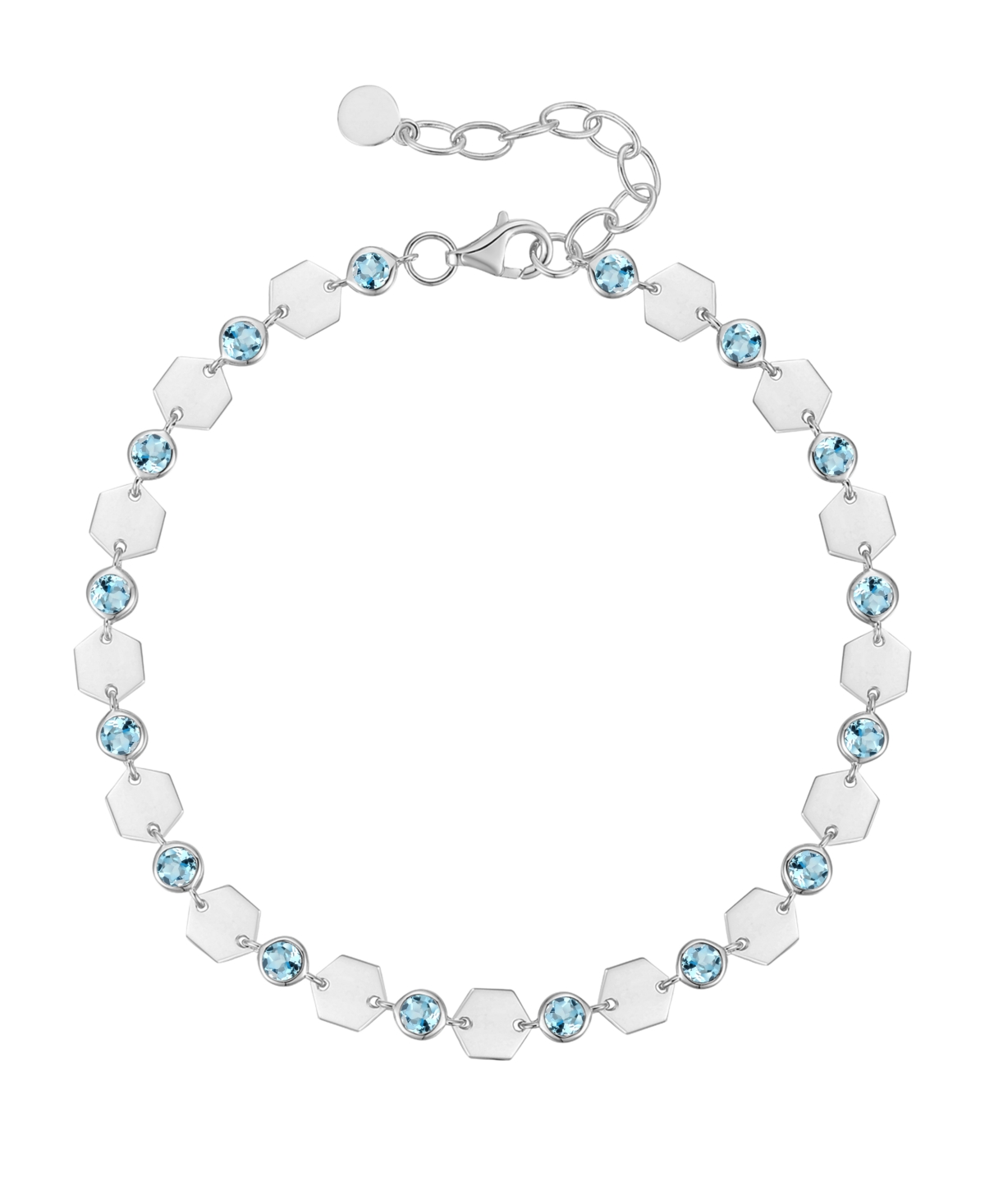 Macy's Blue Topaz Luna Bracelet (2 ct. t.w.) in Sterling Silver
