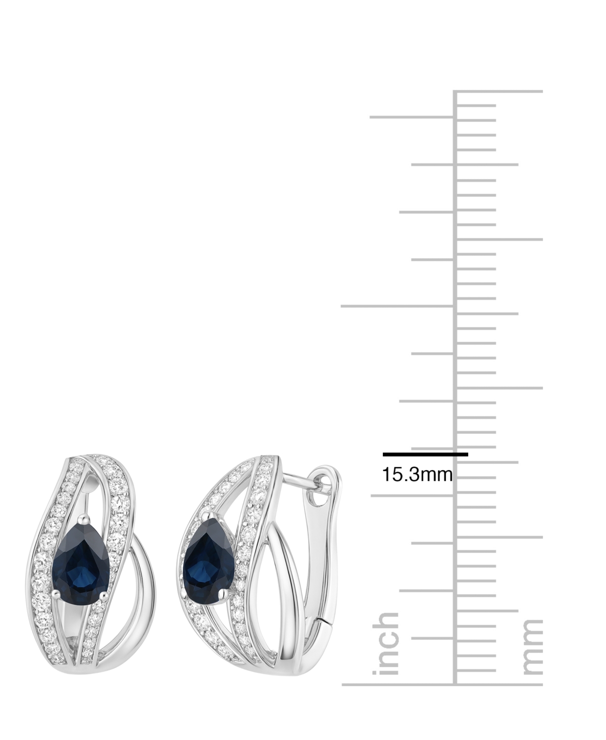 Macy's Emerald (5/8 ct. t.w.) and Diamond (1/3 Drop Earrings 14K Gold (also White Sapphire & Ruby)