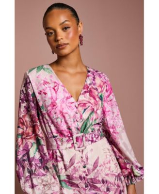 Women's Chiffon Midaxi Dress With Belt