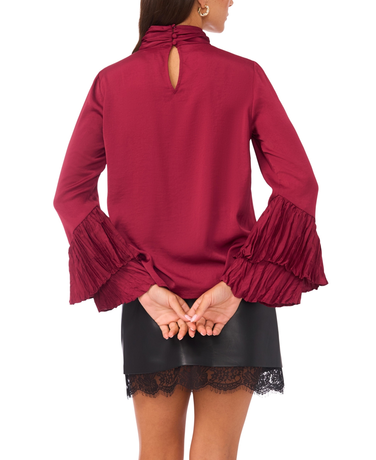 Vince Camuto Women's Ruffle Long Sleeve Top