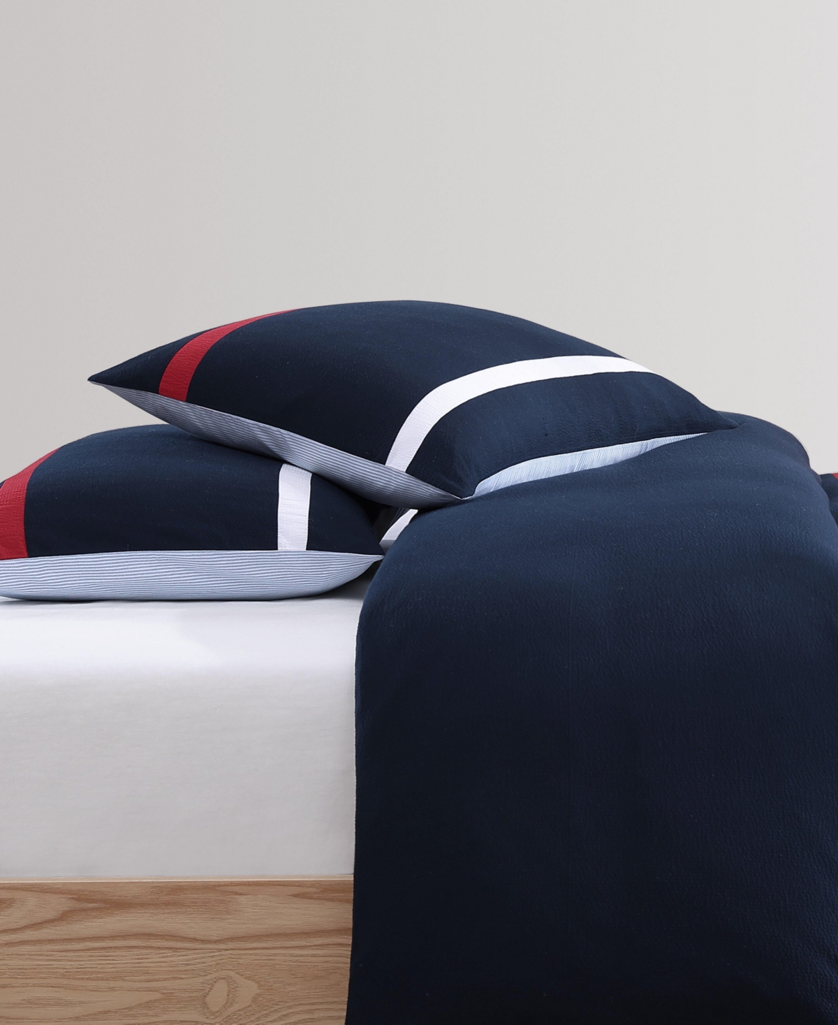 Tommy Hilfiger Iconic Anniversary Seersucker Textured 2-pc. Comforter Set, Twin In Blue