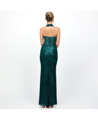 Women's Shaylyn Sequin Halter Gown