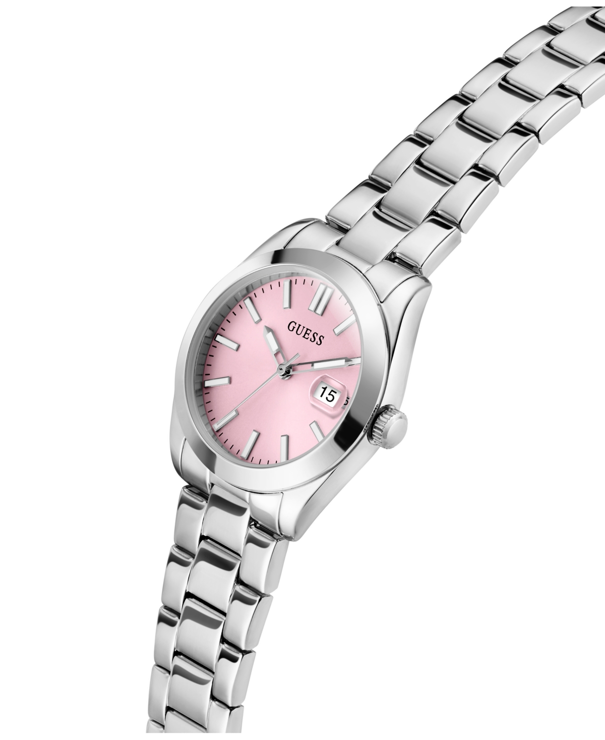 Guess Women's Silver-tone Analog Watch, 32mm In Silver