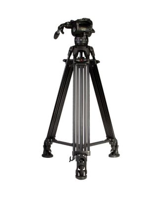 E-Image GA752 3-Section Aluminum Tripod with GH10 Fluid Video Head and GS01 Mid-Level Spreader