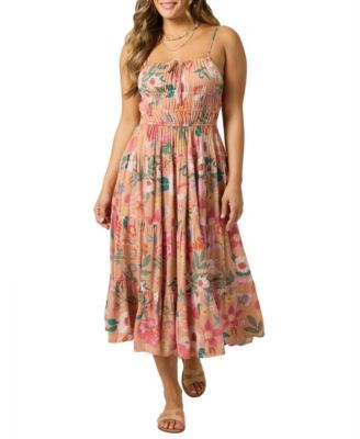 O'Neill - Women's Esther Camella Floral Print Midi Dress