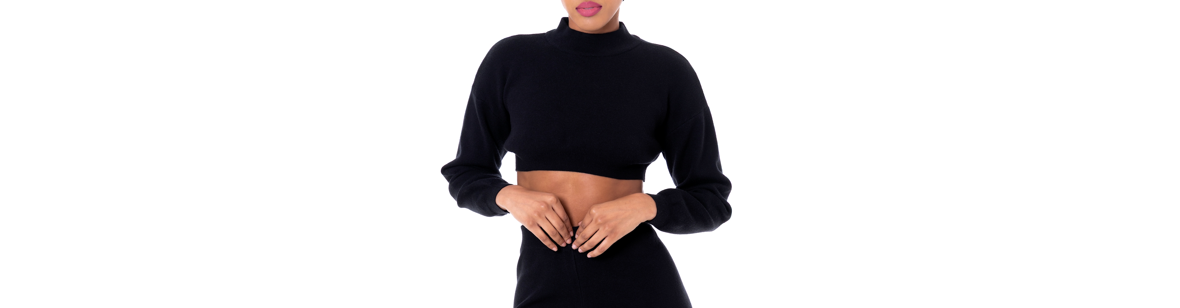 Dai Moda Women's Charlie Micro Crop Sweater