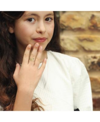 Teen's 14k Gold Plated Butterfly Textured Ring