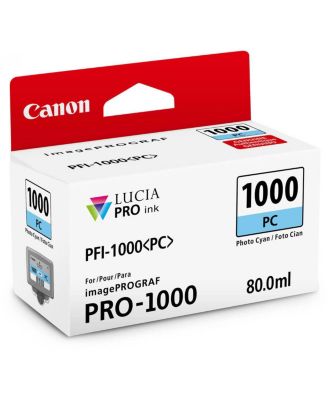 3 Pack PFI-1000PC Photo Cyan LUCIA PRO ink for imagePROGRAF PRO-1000