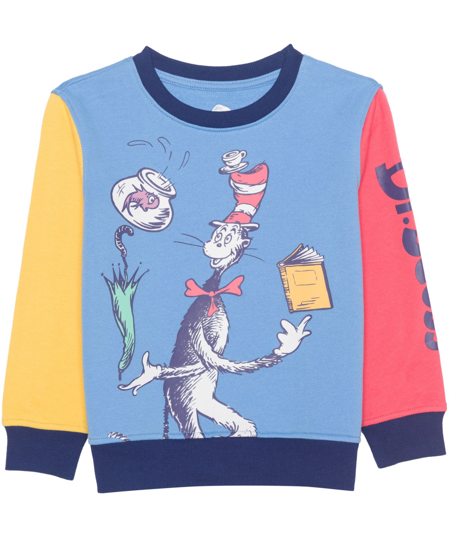 Детский комплект Dr. Seuss Cat in the Hat для малышей из 3 предметов, 2T-5T, цвет: Синий / Молочный белый — фото 6