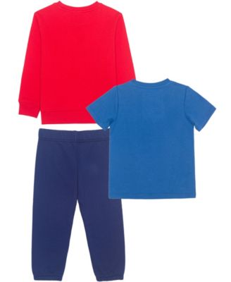 Boys' Toddler 2T-5T Printed T-Shirt, Short-Sleeve T-Shirt and Joggers, 3-Piece Set