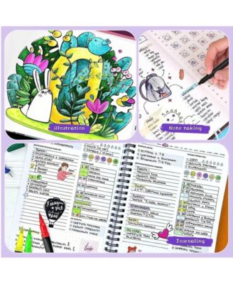 48 Colors Art Brush Markers Pens for Adult Coloring Books, School Supplies for Kids Teens, Drawing Markers for Note Taking Planner Journal