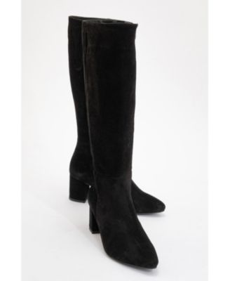 Sejas Leather Block Heel Knee-High Boot (Women)