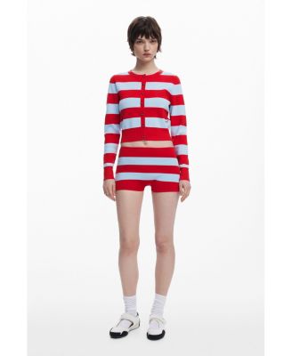 Women's Ribbed striped cardigan