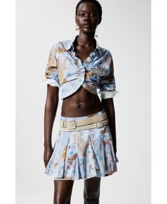 Women's Striped shirt with flowers