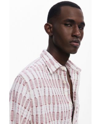 Men's Long-sleeve openwork shirt