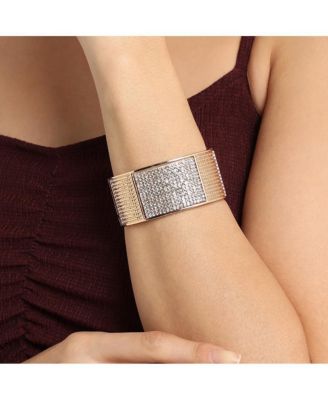 Embellished Cluster Cuff Bracelet