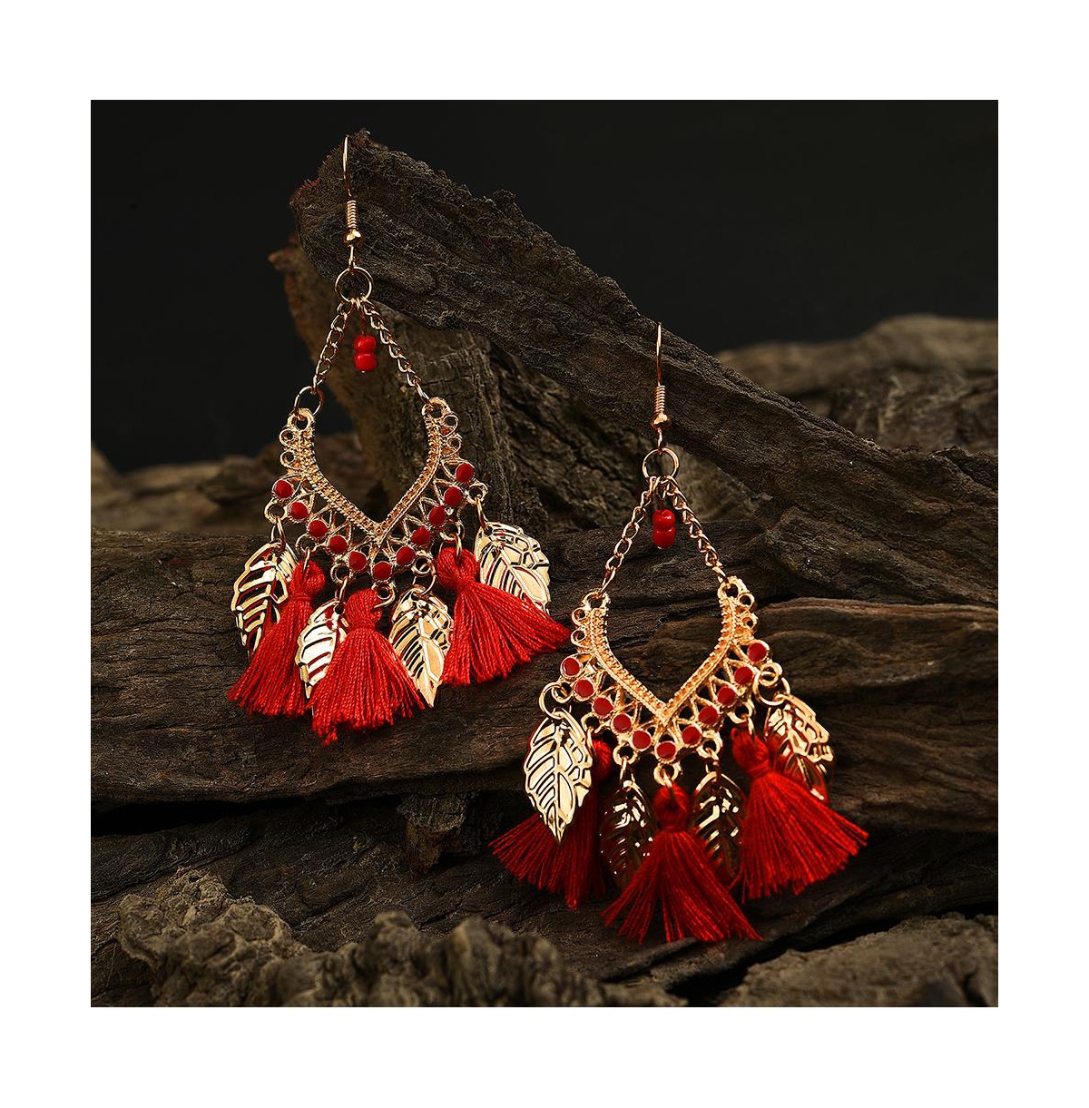 Sohi Women's Tassel Drop Earrings