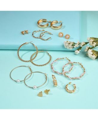 Women's Everyday Hoop Earrings Set