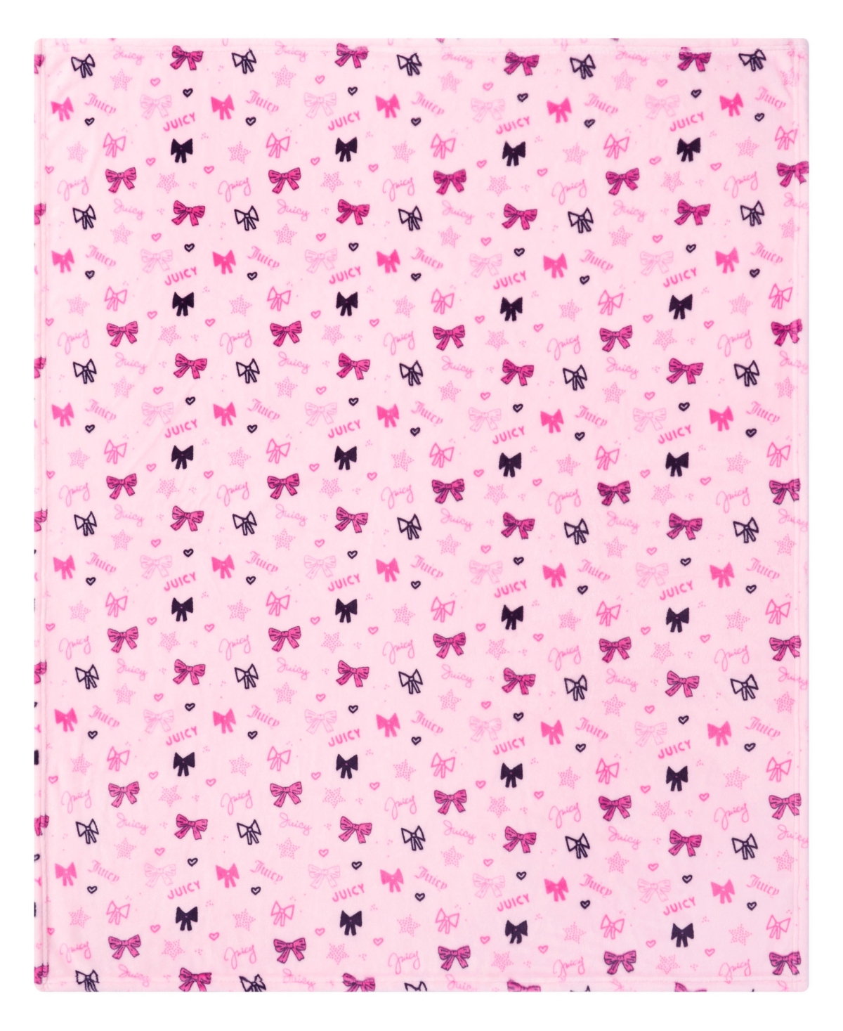 Juicy Couture Baby Plush Throw Blankets, 40" X 50" In Pink