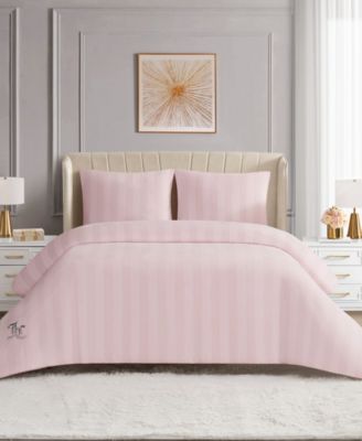  Jenny Velour Striped Jacquard 3-Pc. Comforter Set, Full/Queen