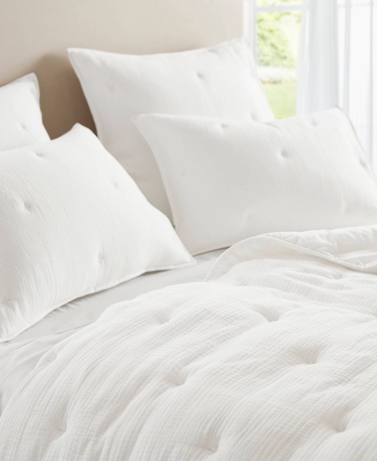 Harbor House Breeze Cotton Embroidered 3-pc. Quilt Set, Full/queen In White
