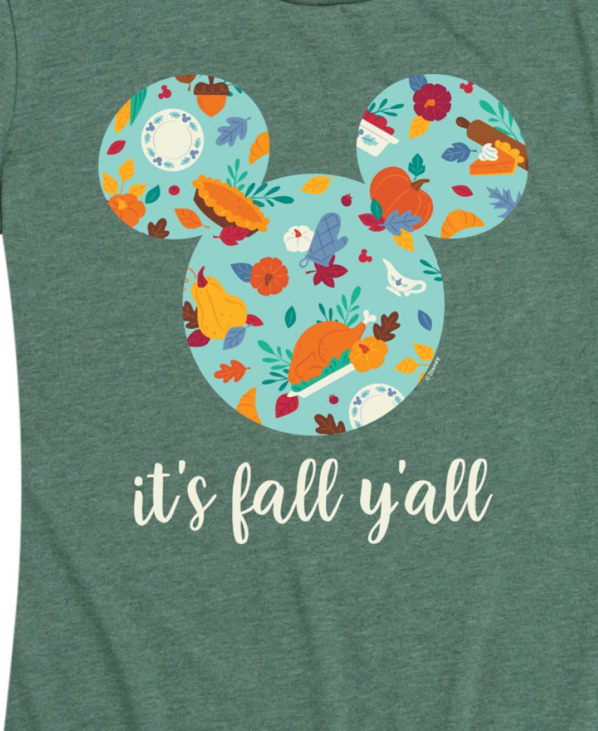 Hybrid Apparel Disney It's  Plus Sizey'all Mickey Mouse Women's Short Sleeve Graphic T-shirts In Blue