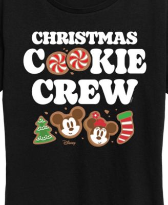 Disney Mickey and Minnie Christmas Cookie Crew Women's Short Sleeve Graphic T-shirts