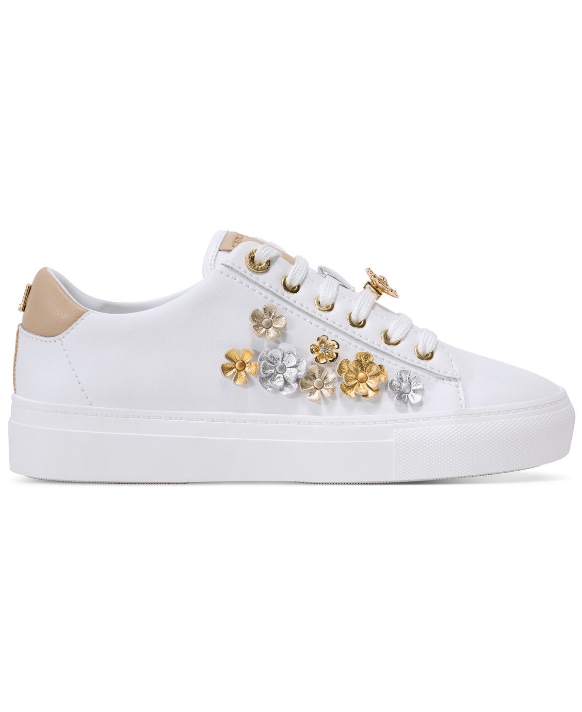 Karl Lagerfeld Women's Cate Fleur Lace-up Sneakers In White